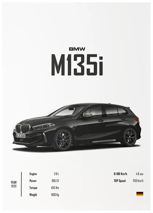 BMW M135i Wandposter