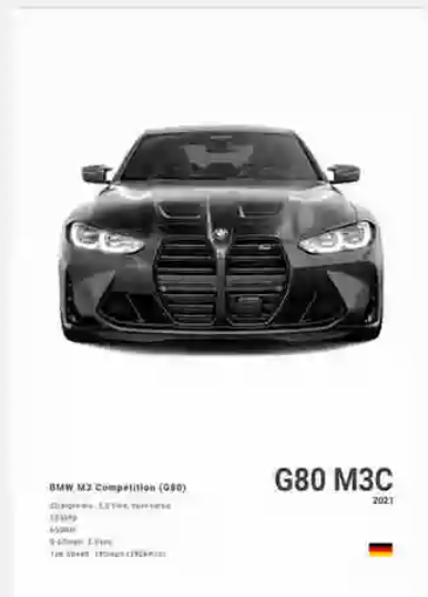 BMW M3 Competition Wandposter