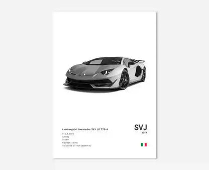 Lamborghini Aventador SVJ Wall Poster