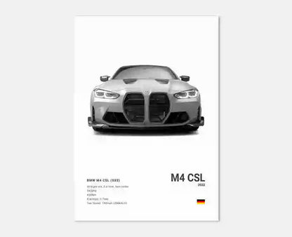 BMW M4 CSL Wall Poster