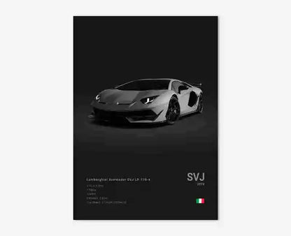 Lamborghini Aventador SVJ Wall Poster