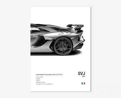 Lamborghini Aventador SVJ Wall Poster