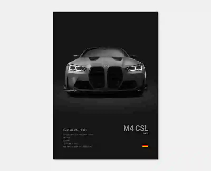 BMW M4 CSL Wall Poster