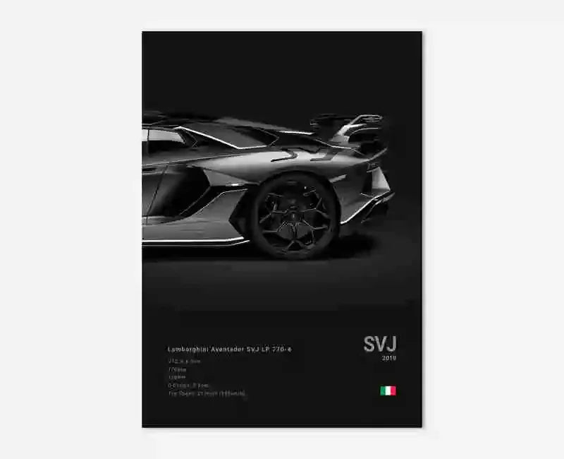 Lamborghini Aventador SVJ Wall Poster