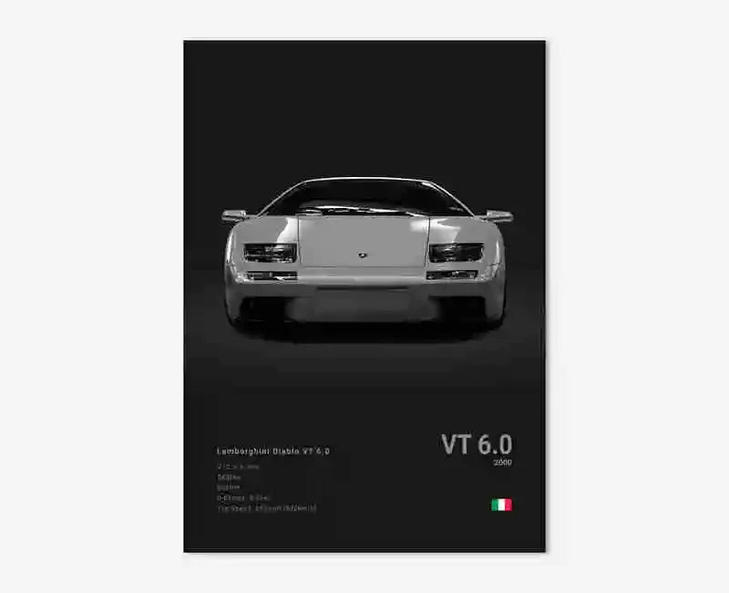 Lamborghini Diablo Wandposter